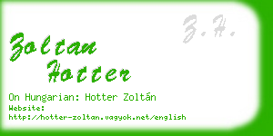 zoltan hotter business card